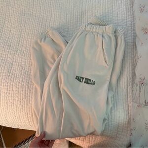 COPY - Daily drills white logo sweatpants
